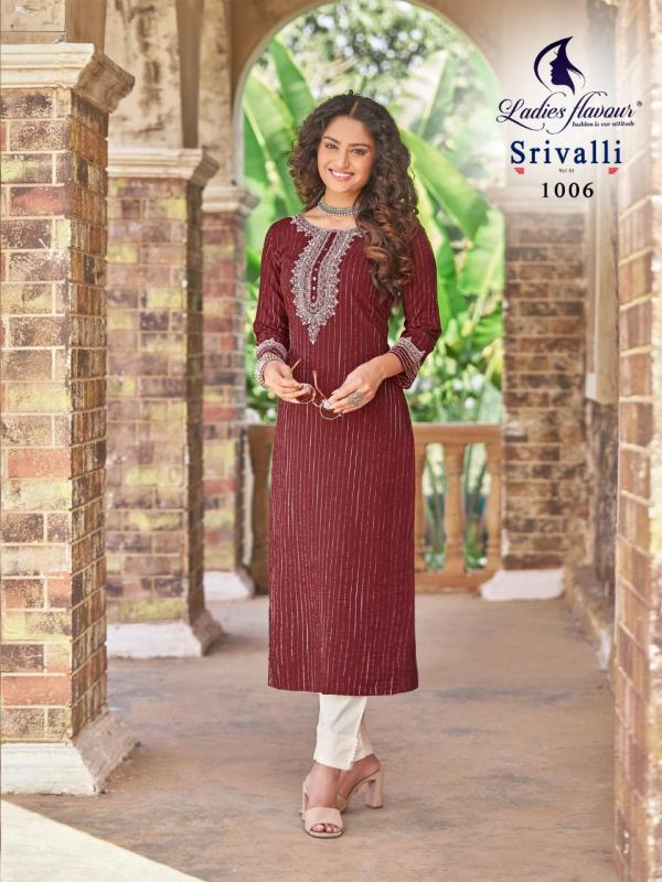 LF Srivalli Beautiful Rayon Embroidery Kurti